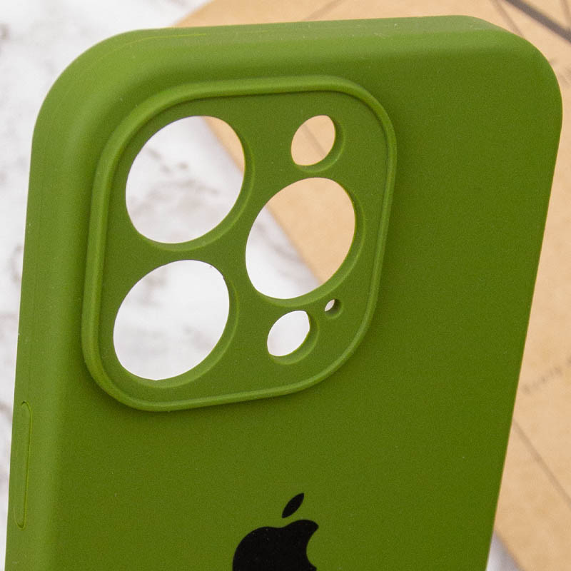 Заказать Чехол Silicone Case Full Camera Protective (AA) для Apple iPhone 14 Pro Max (6.7") (Зеленый / Dark Olive) на vchehle.ua
