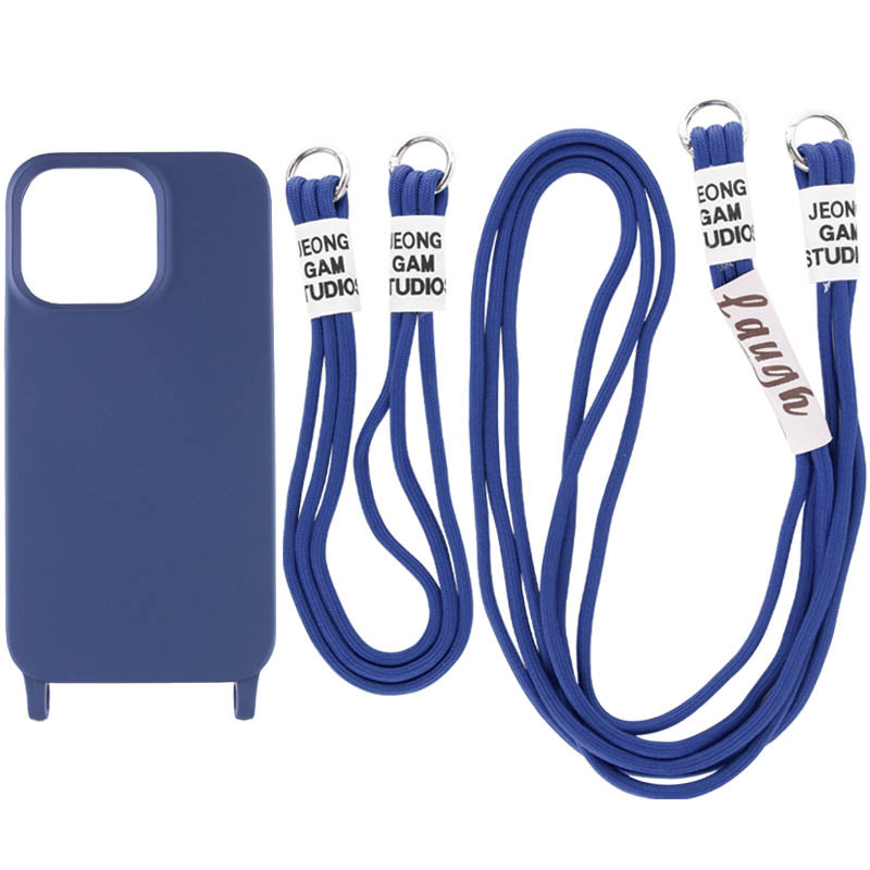Чехол TPU two straps California для Apple iPhone 12 Pro / 12 (6.1") (Темно-синий / Midnight blue)
