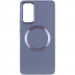 Фото TPU чохол Bonbon Metal Style with Magnetic safe на Samsung Galaxy S23 FE (Сірий / Lavender) на vchehle.ua