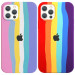 Уценка Чехол Silicone case Full Rainbow для Apple iPhone 13 Pro Max (6.7")