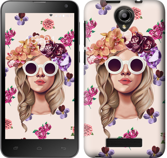 

Чехол Девушка с цветами v2 для Fly IQ4514 190513