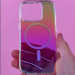 Фото Чехол TPU Galaxy Sparkle (MagFit) для Apple iPhone 15 (6.1") (Chroma+Glitter) на vchehle.ua