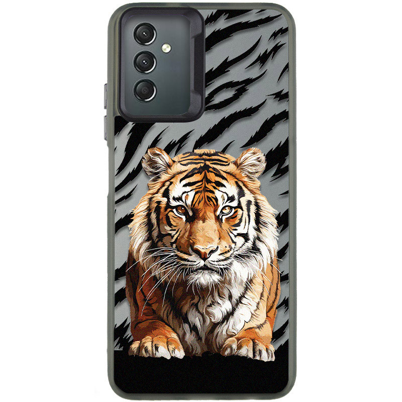 TPU+PC чохол TakiTaki Magic glow на Samsung Galaxy A24 4G (Tiger on the ground / Black)