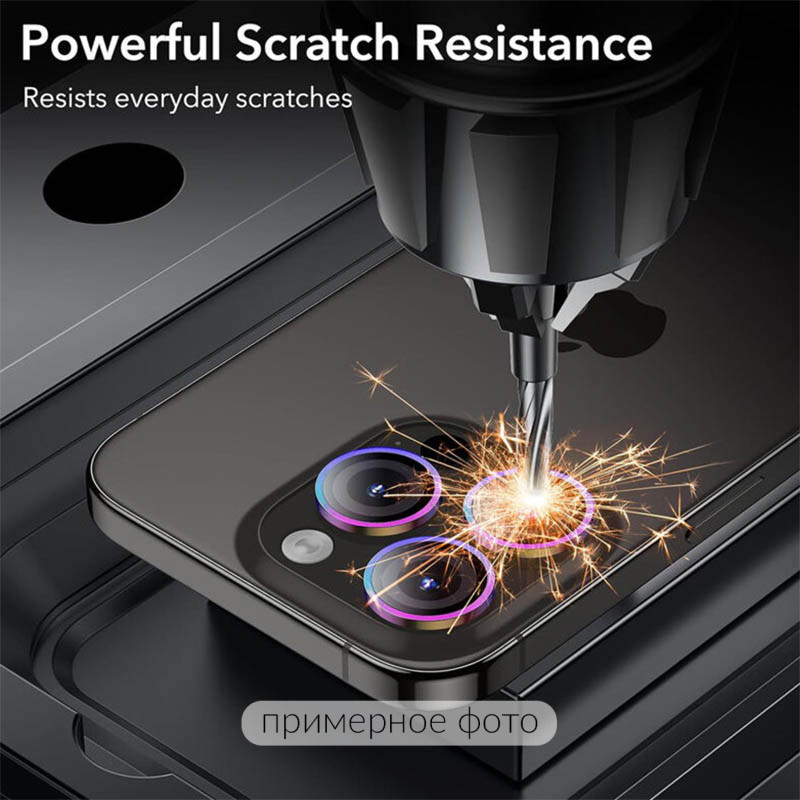 Защитное стекло Metal Classic на камеру (в упак.) для Apple iPhone 17 (6.3") (Сиреневый / Rainbow) в магазине vchehle.ua