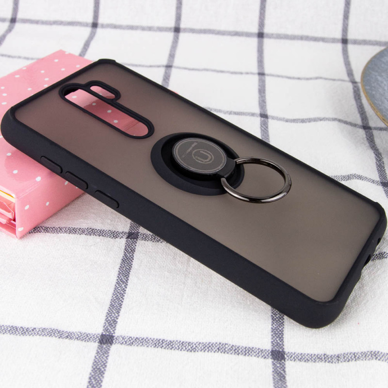 Фото TPU+PC чехол Deen ColorEdgingRing for Magnet для Xiaomi Redmi Note 8 Pro (Черный) на vchehle.ua