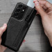 Фото Кожаная накладка Nillkin Aoge (с держателем ручки) для Samsung Galaxy S21 Ultra (Черный) в магазине vchehle.ua