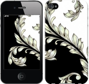 Чехол White and black 1 для iPhone 4