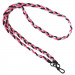 Плетенный шнурок (5мм) 120см (Black / Pink / White)