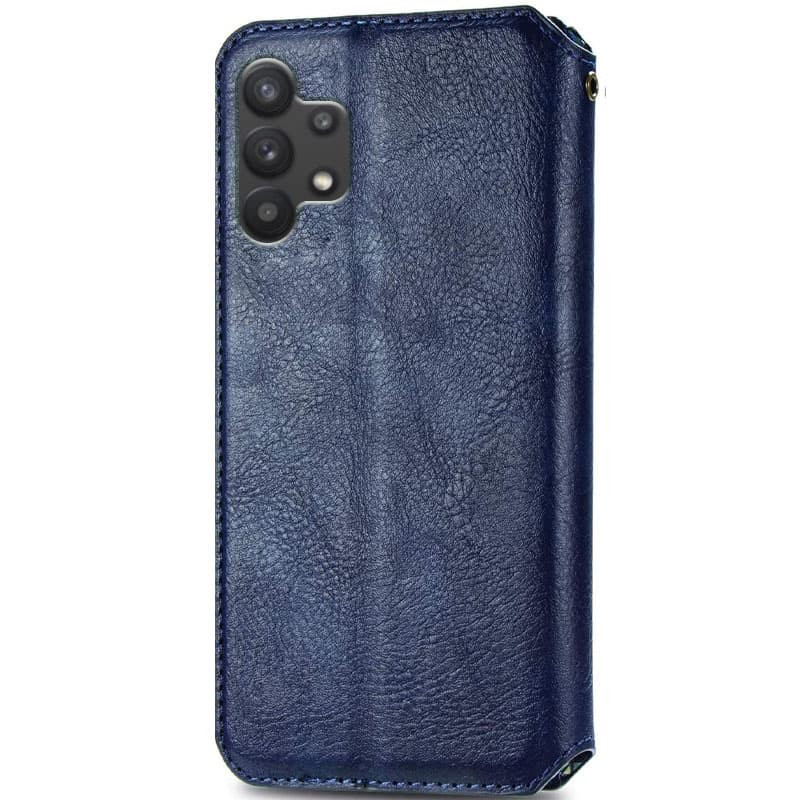 Фото Шкіряний чохол книжка GETMAN Cubic (PU) на Samsung Galaxy A32 4G (Синій) на vchehle.ua