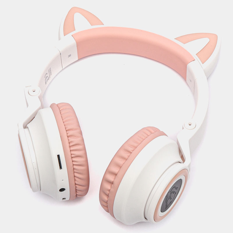 Фото Уцінка Накладні бездротові навушники Borofone BO18 Cat ear (М'ята упаковка / Білий) в маназині vchehle.ua