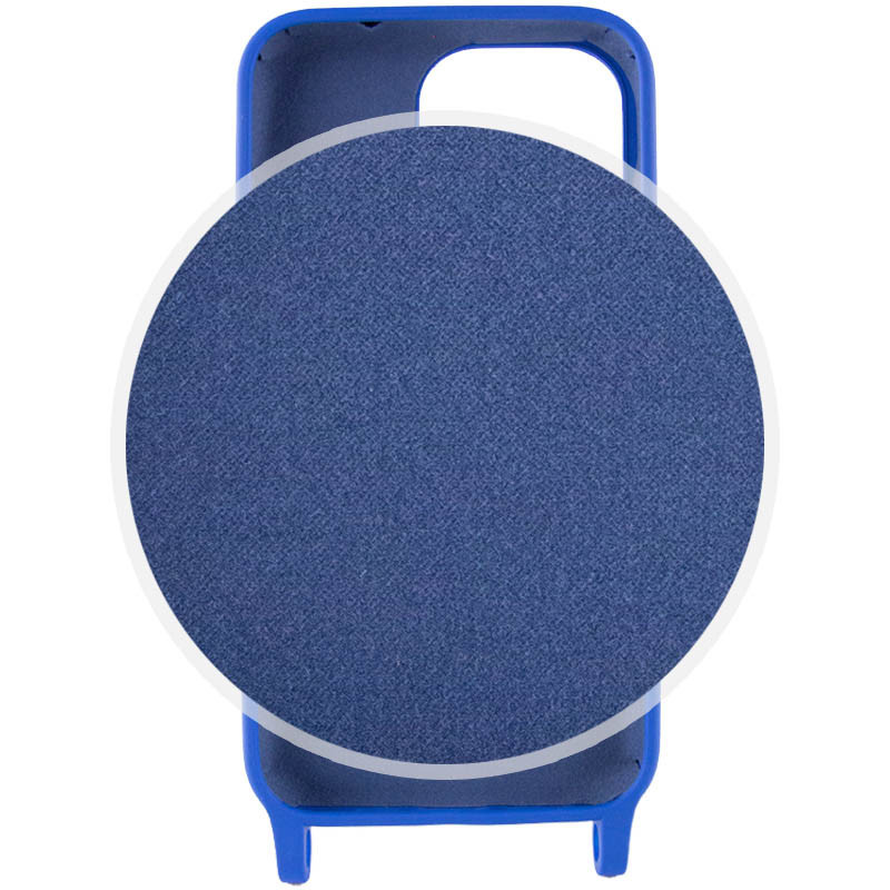Фото Чохол Cord case Ukrainian style c довгим кольоровим ремінцем на Apple iPhone 12 Pro / 12 (6.1") (Темно-синій / Midnight blue) в маназині vchehle.ua