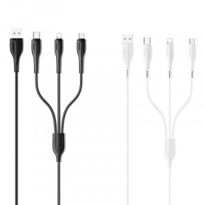 Дата кабель Usams US-SJ374 U38 3IN1 Charging Cable 1m