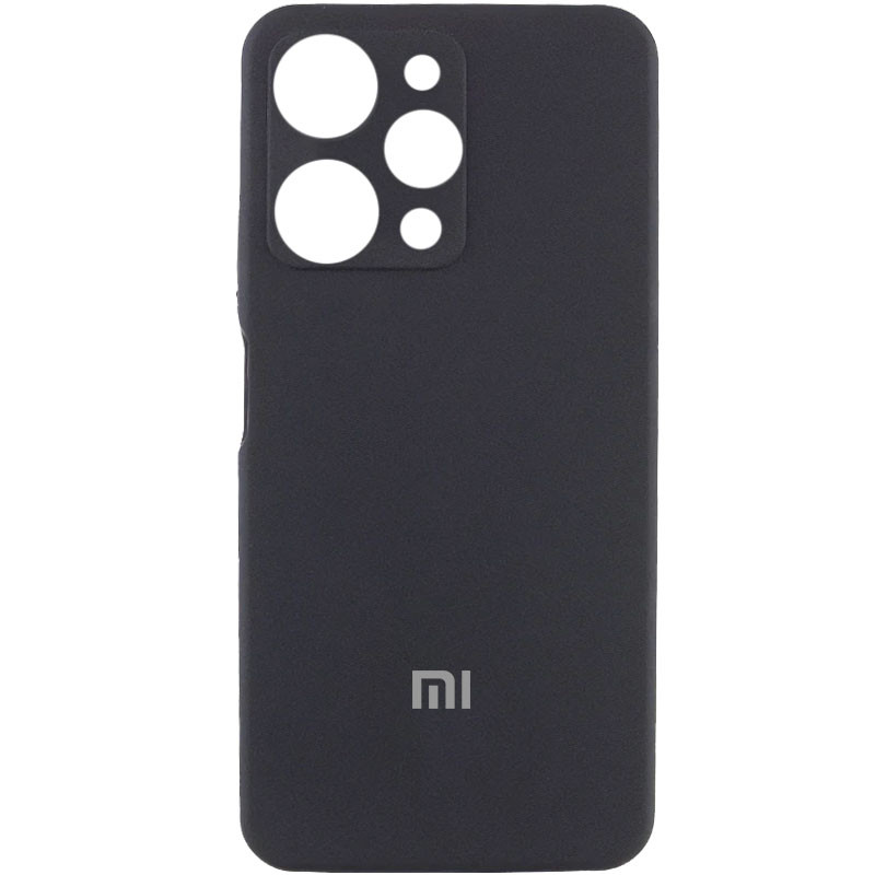 Чехол Silicone Cover Lakshmi Full Camera (AA) with logo для Xiaomi Redmi 12 (Черный / Black)