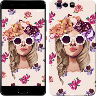 

Чохол Дівчина з квітами v2 на Huawei P10 Plus 190418