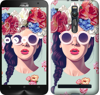 

Чехол Девушка с цветами для Asus Zenfone 2 ZE551ML 95837