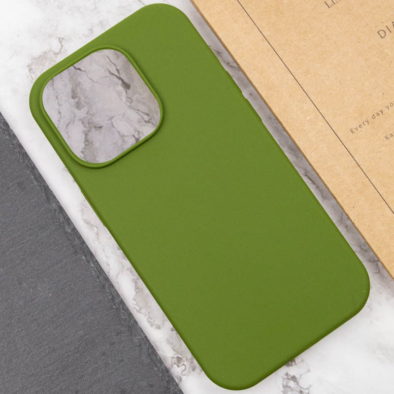 Фото Чехол Silicone Case Full Protective (AA) NO LOGO для Apple iPhone 14 Pro (6.1") (Зеленый / Dark Olive) в магазине vchehle.ua