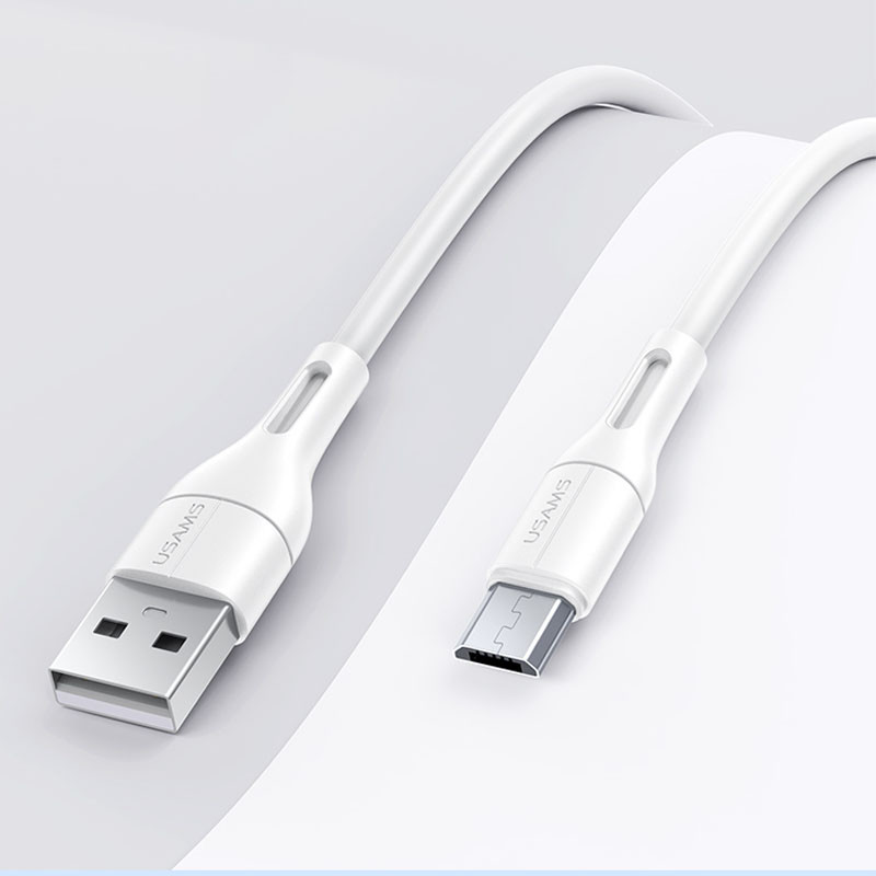 Фото Дата кабель USAMS US-SJ502 U68 USB to MicroUSB (1m) (Белый) на vchehle.ua