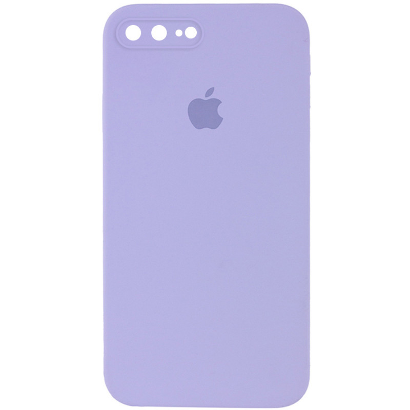 Чохол Silicone Case Square Full Camera Protective (AA) на Apple iPhone 7 plus / 8 plus (5.5") (Бузковий / Dasheen)