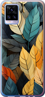 

Чохол Кольорове листя на Vivo V20 1629456