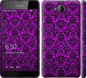 Чехол фиолетовый узор барокко для Nokia Lumia 650