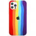 Чохол Silicone case Full Rainbow на Apple iPhone 13 Pro (6.1") (Червоний / Фіолетовий)