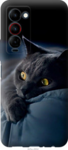 Чохол Димчастий кіт на Tecno Camon 18 Premier