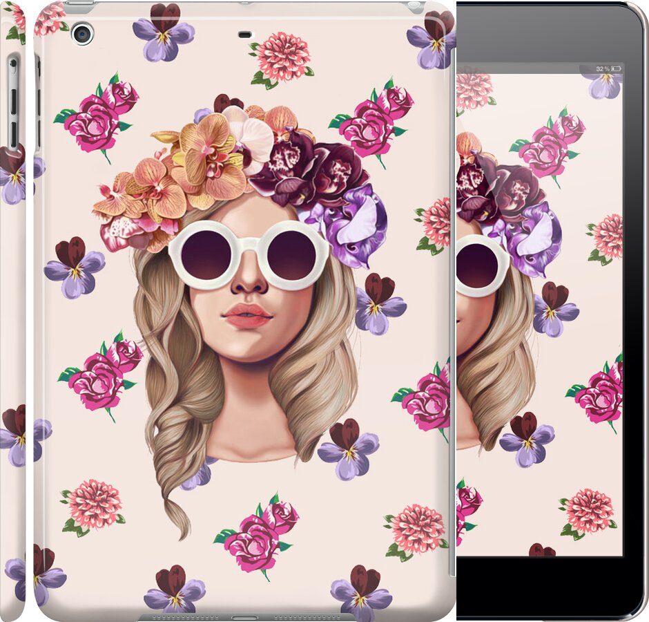 

Чохол Дівчина з квітами v2 на iPad 5 (Air) 190125