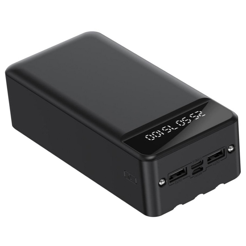 Фото Уцінка Портативний ЗП Power Bank XO PR164 with cable Micro/Type-C/Lightning 30000 mAh (Естетичний дефект / Black) на vchehle.ua