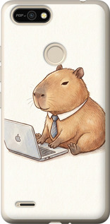 Чохол Funny Capybara CEO Working на Tecno Pop 2F B1F