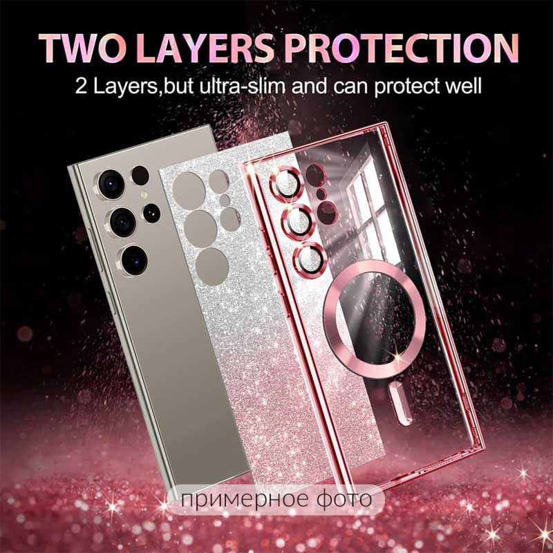 Фото TPU чохол Delight case with Magnetic Safe з захисними лінзами на камеру на Samsung Galaxy S21 (Рожевий / Rose Gold) на vchehle.ua