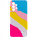 Чохол Silicone Cover Full Rainbow without logo на Samsung Galaxy A33 5G (Блакитний / Фуксия)