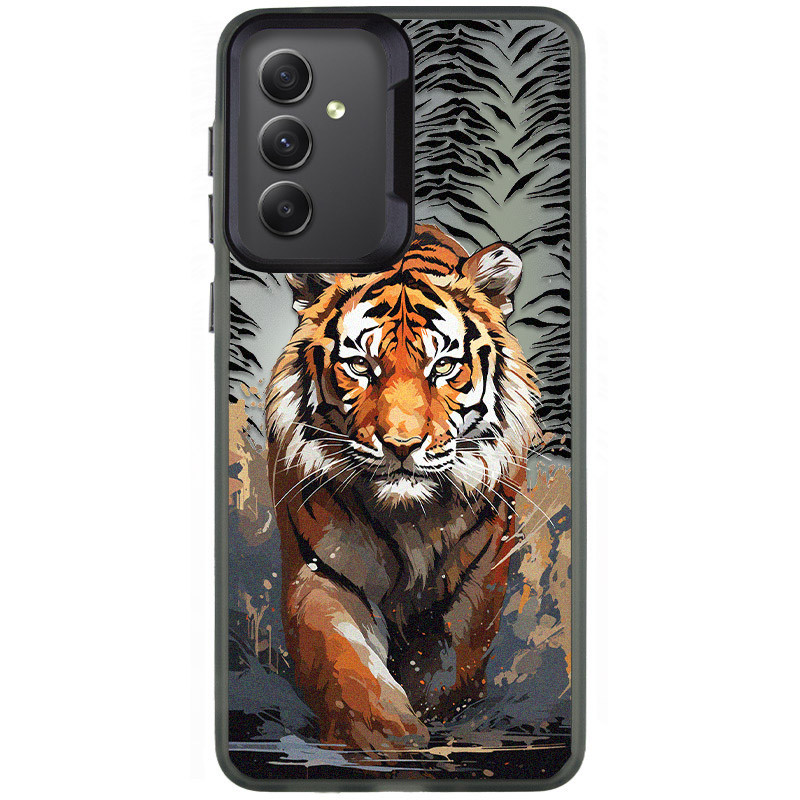 TPU+PC чехол TakiTaki Magic glow для Samsung Galaxy A34 5G (Tiger / Black)