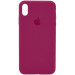 Чохол Silicone Case Full Protective (AA) на Apple iPhone X (5.8") / XS (5.8") (Червоний / Rose Red)