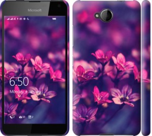 Чехол Пурпурные цветы для Nokia Lumia 650