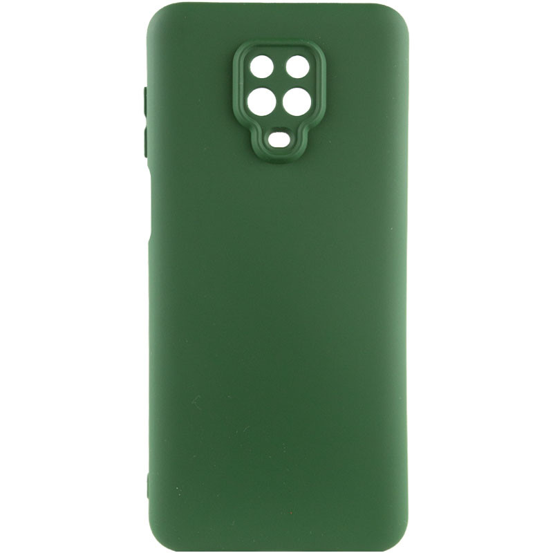 Чохол TPU GETMAN Liquid Silk Full Camera на Xiaomi Redmi Note 9s / Note 9 Pro / Note 9 Pro Max (Зелений / Dark green)