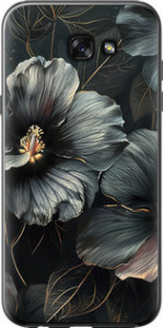 Чохол Чорні квіти на Samsung Galaxy A7 (2017)
