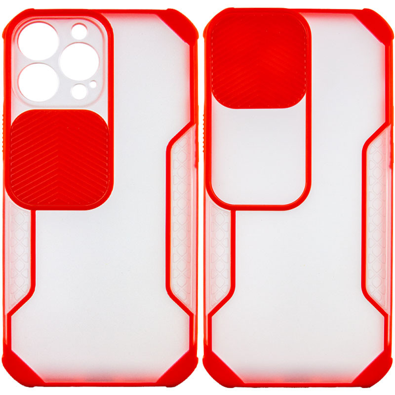 Чехол Camshield matte Ease TPU со шторкой для Apple iPhone 13 Pro (6.1") (Красный)
