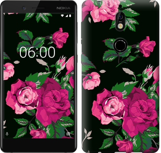 

Чохол Троянди на чорному тлі на Nokia 7 607400