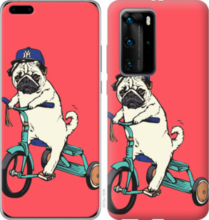 

Чохол Мопс на велосипеді на Huawei P40 Pro 933373