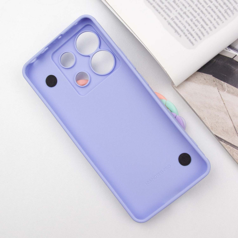 Фото Чохол Chained Heart з підвісним ланцюжком на Xiaomi Redmi Note 13 4G (Lilac Blue) в маназині vchehle.ua