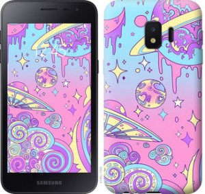 Чехол Розовая галактика для Samsung Galaxy J2 Core
