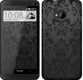

Чехол узор черный для HTC One M7 647876