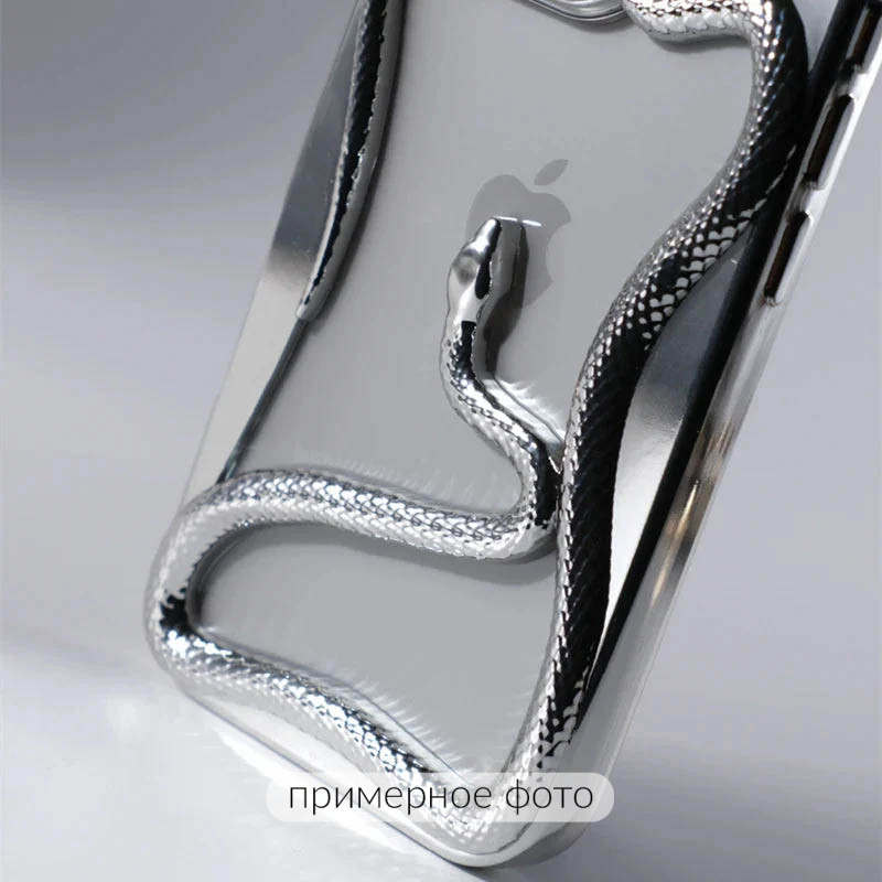 Фото TPU чохол Snake на Apple iPhone 15 (6.1") (Silver) в маназині vchehle.ua