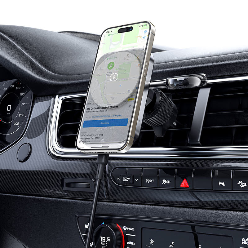 Купить Автодержатель с БЗУ Acefast D18 2in1 in-car (Black) на vchehle.ua