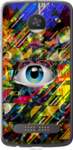 Чехол Абстрактный глаз для Motorola Moto Z2 Play