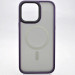 Фото TPU+PC чохол Metal Buttons with Magnetic Safe на Apple iPhone 14 Pro Max (6.7") (Темно-фіолетовий) на vchehle.ua