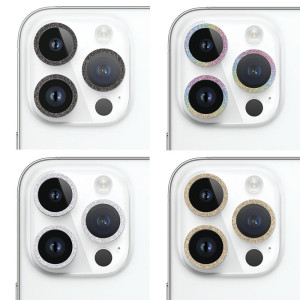 Защитное стекло Metal Sparkles на камеру (в упак.) для iPhone 15 Pro
