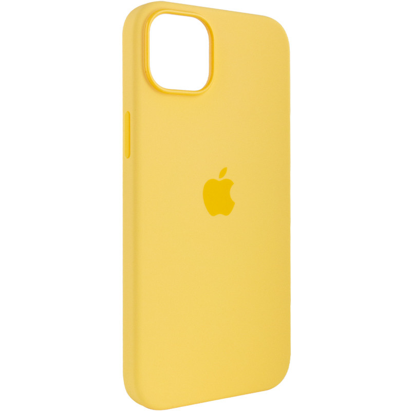 Чехол Silicone case (AAA) full with Magnetic Safe для Apple iPhone 14 Pro Max (6.7") (Желтый / Sunglow) в магазине vchehle.ua
