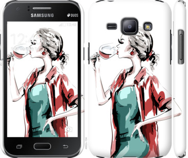 

Чохол Дівчина з келихом на Samsung Galaxy J1 J100H 841404