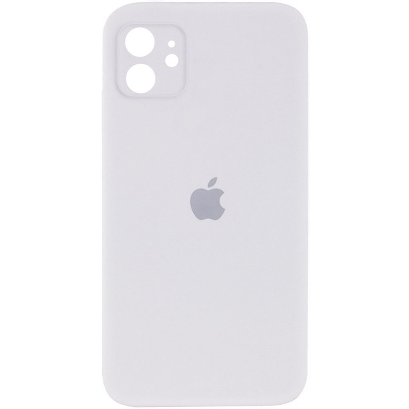 Чохол Silicone Case Square Full Camera Protective (AA) на Apple iPhone 11 (6.1") (Білий / White)